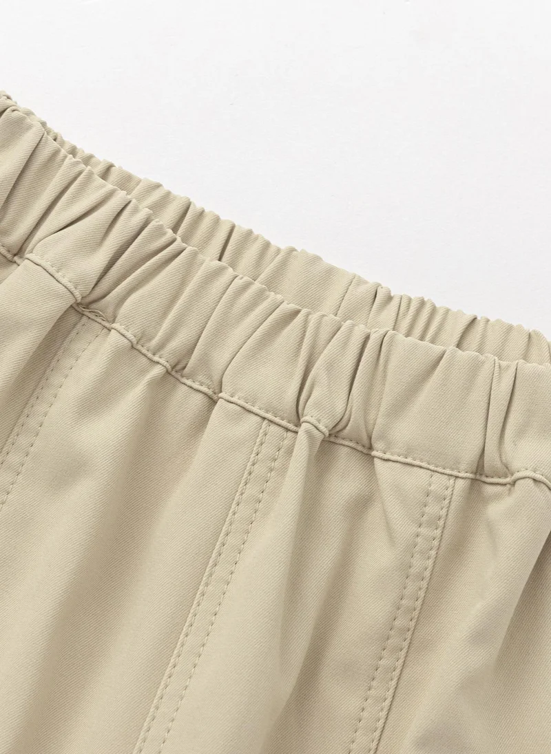 Balabala Beige Toddler Unisex Woven trousers  | Best Price UAE